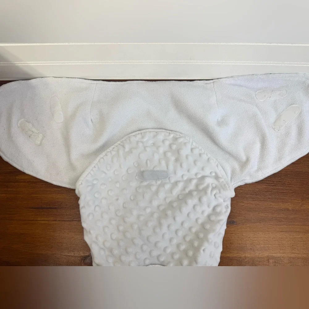 Little Me newborn 0-3 months White Textured Baby Swaddle Sack.